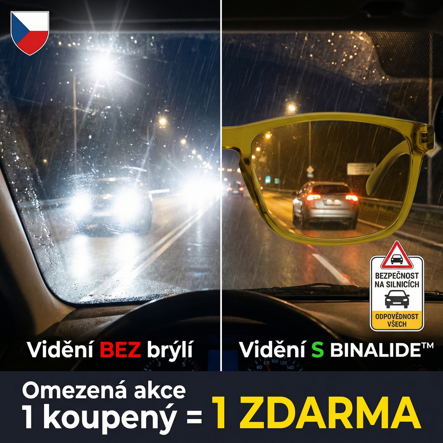 Binalide™ - Zbavte se agresivních světlometů